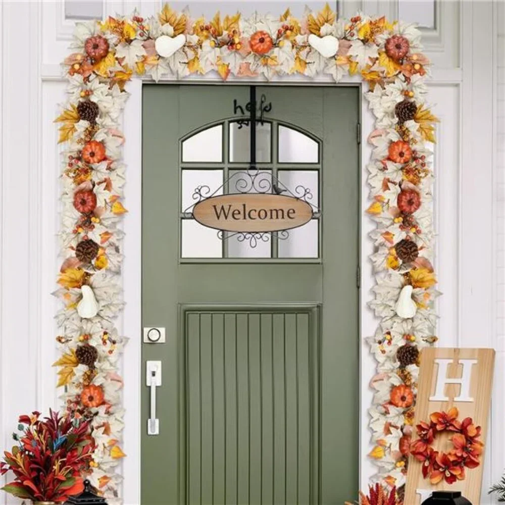Fall Decorations for Home, 5.9Ft Fall Garland for Mantle, Fall Leaves Garland